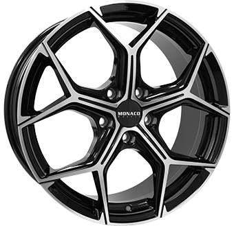Alu kola MONACO WHEELS GP16, 18x8 5x112 ET44, černá lesklá + leštění