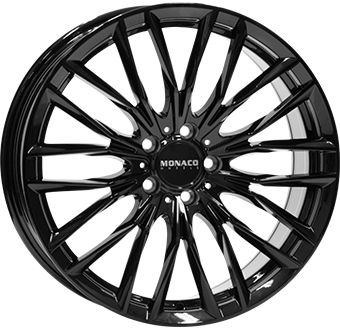 Alu kola MONACO WHEELS GP2, 18x8 5x114.3 ET40, černá lesklá + leštění