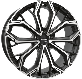 Alu kola MONACO WHEELS GPC17, 20x8.5 5x114.3 ET45, černá matná + leštění (zátěžová)
