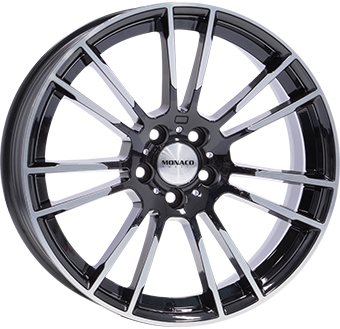 Alu kola MONACO WHEELS MC8, 19x8.5 5x112 ET30, černá lesklá + leštění