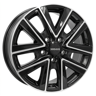 Alu kola MONACO WHEELS VT2, 18x8 5x112 ET50, černá lesklá + leštění (zátěžová)