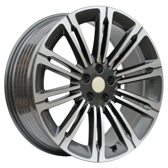 Alu kola Racing Line 3S1066, 24x9.5 5x120 ET40, šedivá + leštění (zátěžová)