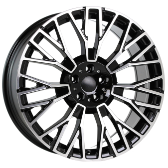 Alu kola Racing Line 3S1111, 20x10.5 5x112 ET40, černá + leštění