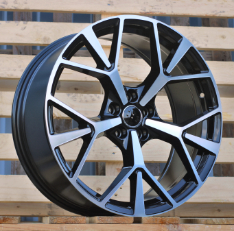Alu kola Racing Line 3S1385, 20x8.5 5x112 ET38, černá + leštění