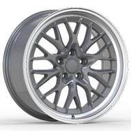 Alu kola Racing Line A1408, 18x8 5x120 ET30, šedivá + leštěný límec