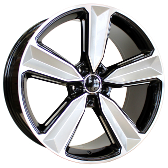Alu kola Racing Line A5470, 21x9 5x112 ET30, černá + leštění
