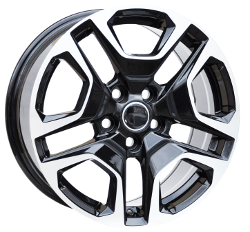 Alu kola Racing Line A5567, 17x7 5x114.3 ET35, černá + leštění (zátěžová)