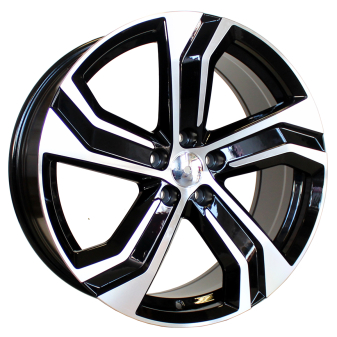 Alu kola Racing Line B0143, 21x9 5x108 ET38.5, černá + leštění (zátěžová)