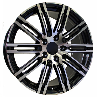 Alu kola Racing Line B1026, 19x8.5 5x130 ET50, černá + leštění