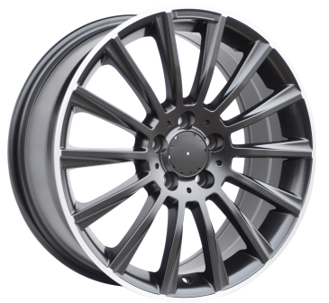 Alu kola Racing Line B1048, 19x9 5x112 ET45, Černá + leštěný límec