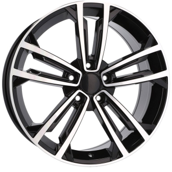 Alu kola Racing Line B1415, 18x7.5 5x112 ET45, černá + leštění