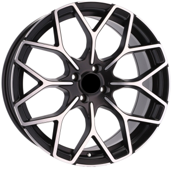 Alu kola Racing Line B1449, 16x5.5 4x100 ET30, Černá matná + leštění