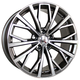 Alu kola Racing Line B1453, 18x8 5x112 ET39, šedivá + leštění