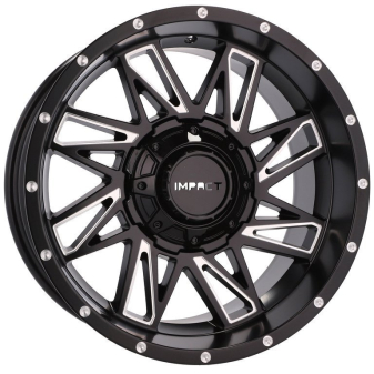 Alu kola Racing Line B1544, 18x9 10x120 ET-12, černá matná + leštěný límec