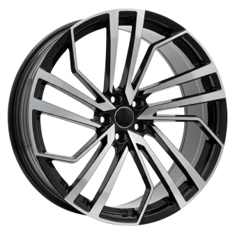 Alu kola Racing Line B1618, 22x10 5x112 ET20, černá + leštění (zátěžová)