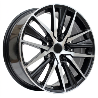 Alu kola Racing Line B1638, 17x7 5x114.3 ET43, černá + leštění