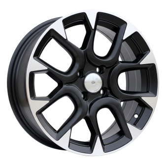 Alu kola Racing Line B1675, 16x6.5 4x98 ET35, černá matná + leštění