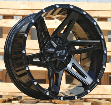 Alu kola Racing Line B1676, 20x10 12x135 ET-12, černá lesklá (zátěžová)