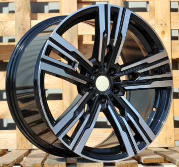 Alu kola Racing Line B1831, 21x9 5x112 ET24, černá + leštění (zátěžová)