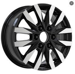 Alu kola Racing Line B3023, 16x6.5 6x130 ET54, černá + leštění (zátěžová)