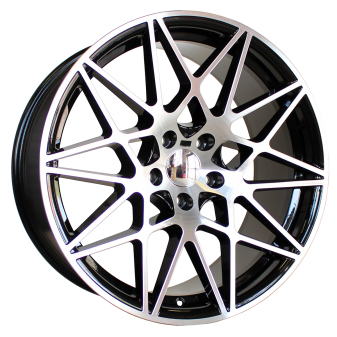 Alu kola Racing Line B5167, 20x8.5 5x120 ET35, černá + leštění