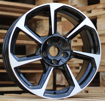 Alu kola Racing Line B5213, 19x8.5 5x112 ET38, černá + leštění