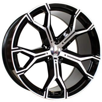 Alu kola Racing Line B5498, 21x9.5 5x112 ET37, černá + leštění