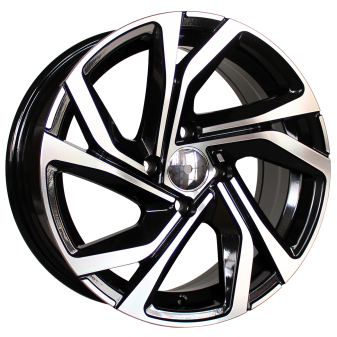 Alu kola Racing Line B5762, 16x6.5 5x100 ET45, černá + leštění