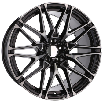 Alu kola Racing Line B5771, 20x11.5 5x120 ET38, černá + černé leštění