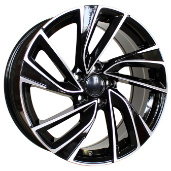 Alu kola Racing Line B5772, 19x8 5x112 ET45, černá + leštění (zátěžová)