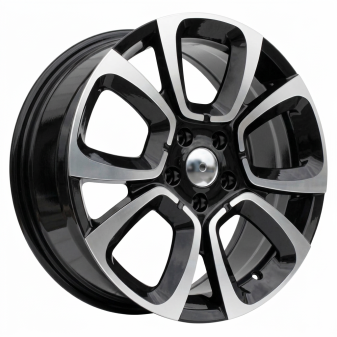 Alu kola Racing Line B5850, 16x6.5 5x108 ET47, černá + leštění