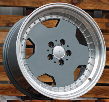 Alu kola Racing Line B5852, 18x9 5x112 ET30, šedivá + leštěný límec