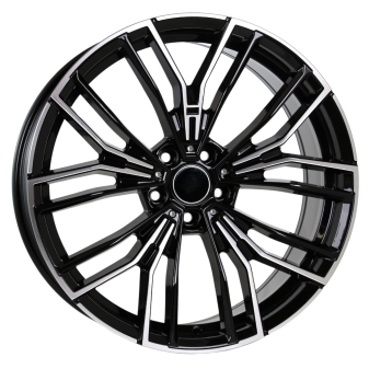 Alu kola Racing Line B5964, 20x8 5x112 ET30, černá + leštění