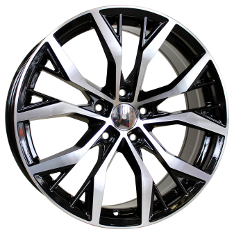 Alu kola Racing Line BK713, 17x7.5 5x100 ET40, černá + leštění