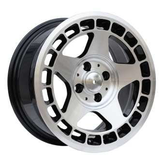 Alu kola Racing Line BK927, 15x7 4x100 ET24, černá + leštění