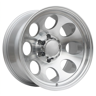Alu kola Racing Line BY997, 15x10 6x139.7 ET-48, stříbrná + leštění