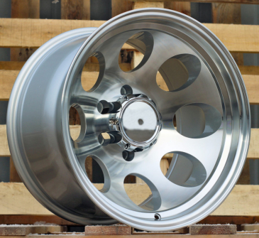 Alu kola Racing Line BY997, 16x10 6x139.7 ET-44, stříbrná + leštění (zátěžová)
