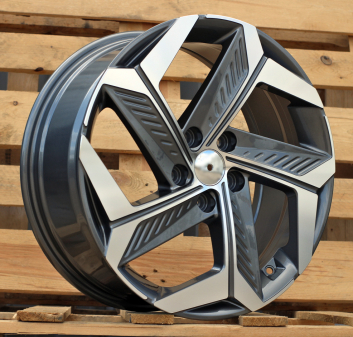 Alu kola Racing Line D1926, 18x7.5 5x114.3 ET51, šedivá + leštění