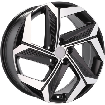 Alu kola Racing Line D1926, 18x7.5 5x114.3 ET51, černá matná + leštění