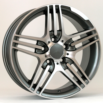 Alu kola Racing Line DW202, 18x8.5 5x112 ET43, šedivá + leštění