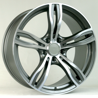 Alu kola Racing Line E492, 18x8 5x120 ET20, šedivá + leštění