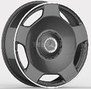 Alu kola Racing Line F5133, 22x10 5x130 ET36, černá matná + leštěný límec