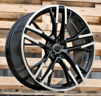Alu kola Racing Line F726, 21x9 5x112 ET30, černá + leštění (zátěžová)