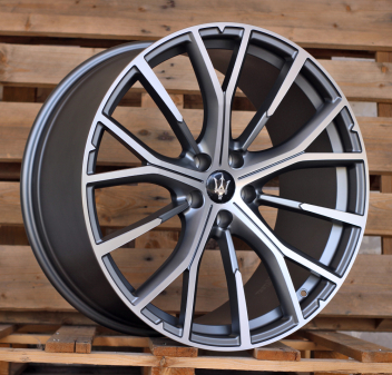 Alu kola Racing Line FB1573, 21x10 5x114.3 ET42, šedivá matná + leštění (zátěžová)