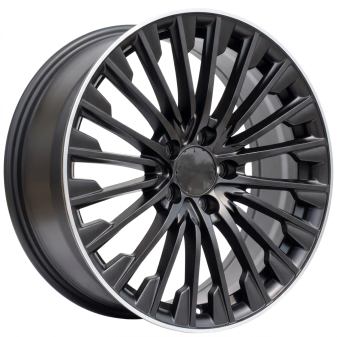 Alu kola Racing Line FBX132, 18x8 5x112 ET43, černá matná + leštěný límec