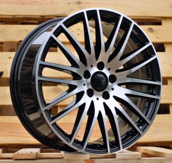 Alu kola Racing Line FBX244, 19x8 5x112 ET32.5, černá + leštění