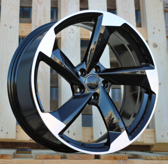 Alu kola Racing Line FBX390, 20x8.5 5x112 ET40, černá + leštění (zátěžová)