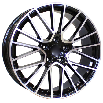 Alu kola Racing Line FE179, 22x11.5 5x130 ET61, černá + leštění