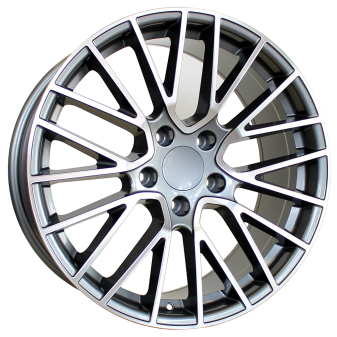 Alu kola Racing Line FE179, 20x10.5 5x130 ET64, šedivá + leštění celoroční použití