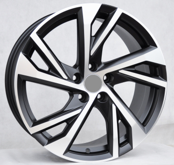 Alu kola Racing Line FE183, 18x8 5x108 ET45, černá matná + leštění